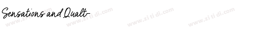 Sensations and Qualt字体转换 Sensations and Qualt字体转换
